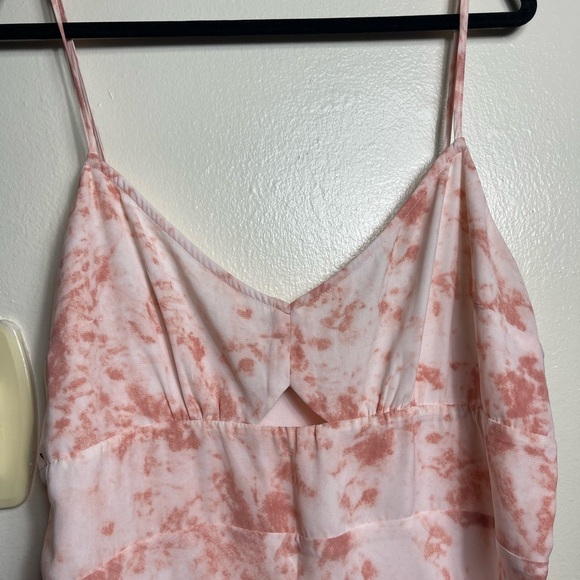 Abercrombie & Fitch Pink Tie Dye Cut Out Sleeveless Mini Dress Sz Large - Picture 3 of 6